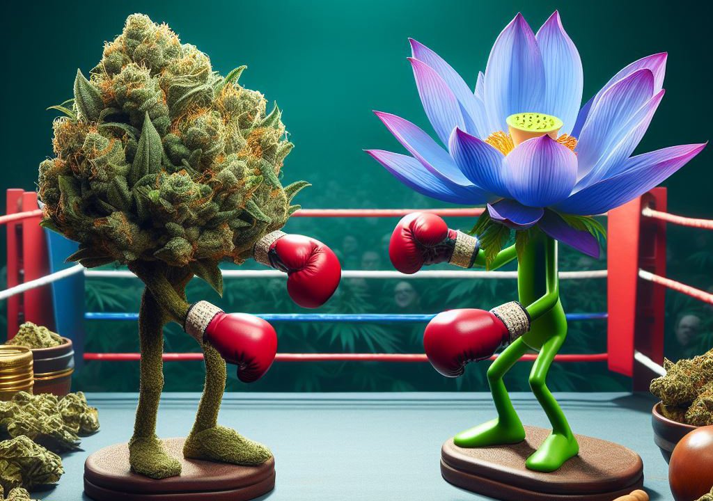 Fleurs THCP vs fleurs de Lotus Bleu